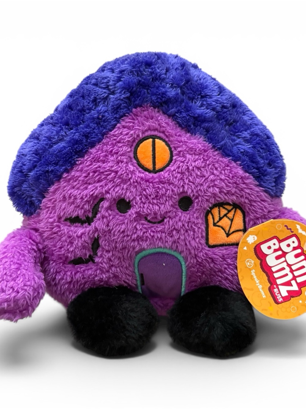 Russ BumBumz Hakim the Haunted House Purple Plush Toy 8”